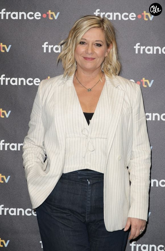 Flavie Flament - Photocall à l'occasion des 40 ans de l'émission "Télématin" au siège de France Télévisions à Paris le 6 février 2025. Rendez-vous quotidien de partage, de proximité, d'information et de convivialité, Télématin accompagne les Français chaque matin depuis 40 ans. En rassemblant toutes les générations autour de cette matinale, l'émission a su rester un pilier de la télévision française. © Coadic Guirec/Bestimage