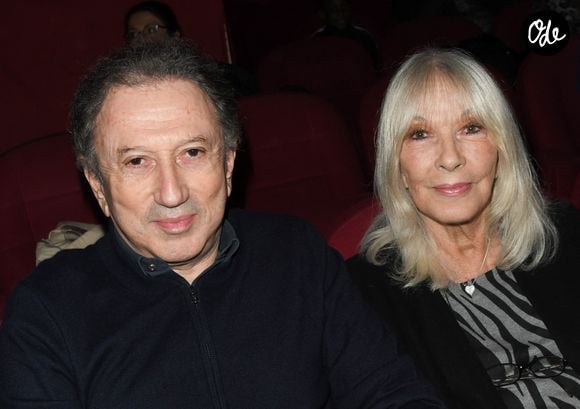 Exclusif - Michel Drucker et sa femme Dany Saval - Projections de deux séances exceptionnelles du film "Signé Furax" en hommage à Marc Simenon au cinéma Mac Mahon à Paris le 27 octobre 2019. © Coadic Guirec/Bestimage 