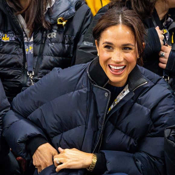Meghan Markle, duchesse de Sussex, assiste à un match de basketball en fauteuil lors des "Invictus Games Vancouver Whistler 2025" à Vancouver, le 9 février 2025. Backgrid USA / Bestimage
