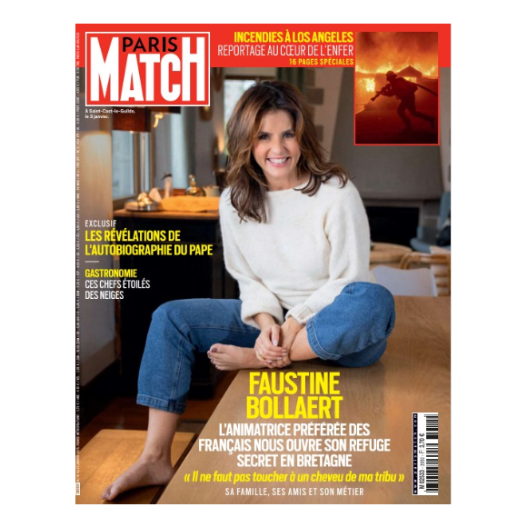 Faustine Bollaert en couverture du nouveau numéro de "Paris Match".