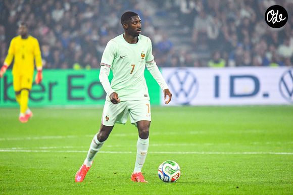 Ousmane Dembele (France) - Les Bleus ont remporté leur dernier match de préparation contre l'Irlande du Nord (3-1) à Lille, grâce à un triplé de M. Olise le 8 juin 2026. © Laptiste/PsnewZ/Bestimage