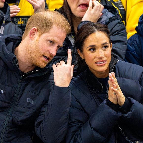 Vancouver, CANADA - Le prince Harry, duc de Sussex, et Meghan Markle, duchesse de Sussex, sont aperçus au Hillcrest Recreation Centre au Canada, soutenant le curling en fauteuil roulant lors des Invictus Games Vancouver Whistler 2025 (Bestimage/Backgrid USA ).