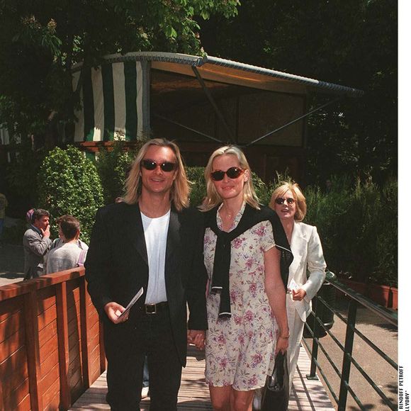 Estelle Hallyday - David Hallyday - Roland Garros en 1996 (BERTRAND RINDOFF PETROFF / BESTIMAGE).