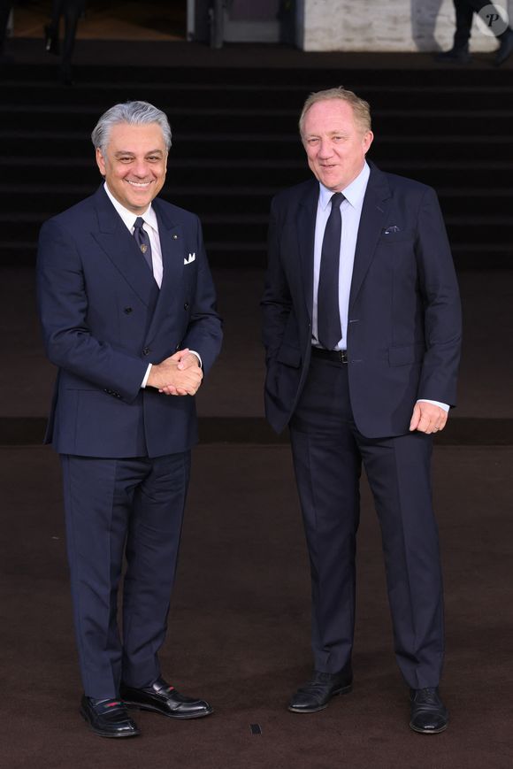Luca de Meo;Francois-Henri Pinault au défilé Gucci collection prêt à porter printemps / été 2026 lors de la fashion week à Milan (MFW) le 23 septembre 2025. SGP / BESTIMAGE
