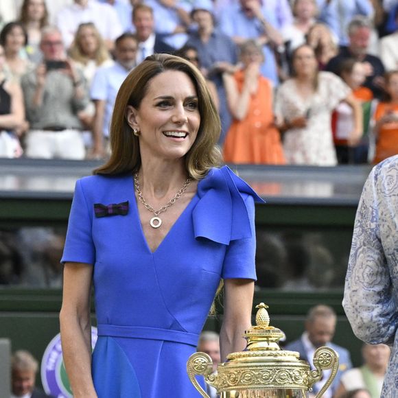 Catherine (Kate) Middleton, princesse de Galles - Personnalités à la finale homme du tournoi de tennis de Wimbledon le 13 juillet 2025.

© Chryslène Caillaud / PsnewZ / Bestimage