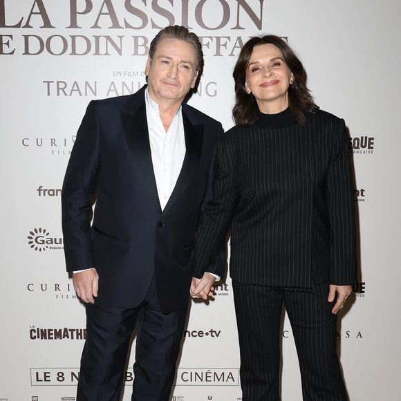 Juliette Binoche et Benoît Magimel à l'avant-première du film La Passion de Dodin Bouffant à la cinémathèque à Paris le 6 novembre 2023. Crédit Coadic Guirec / Bestimage