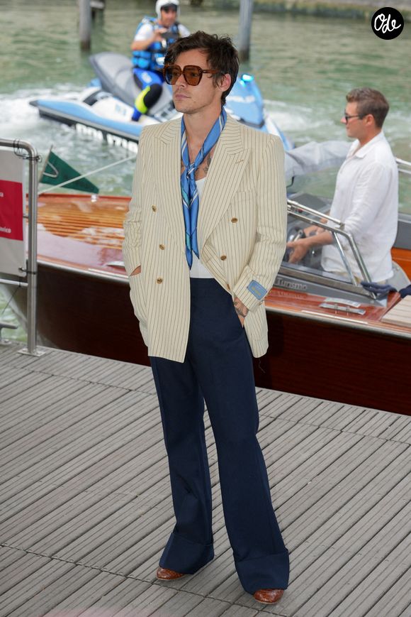 L'artiste souhaitait ainsi déstigmatiser la sexualité tout en soutenant l'association Planned Parenthood.

Harry Styles au Lido lors du 79ème Festival International du Film de Venise (Mostra), le 5 septembre 2022. 
Bestimage