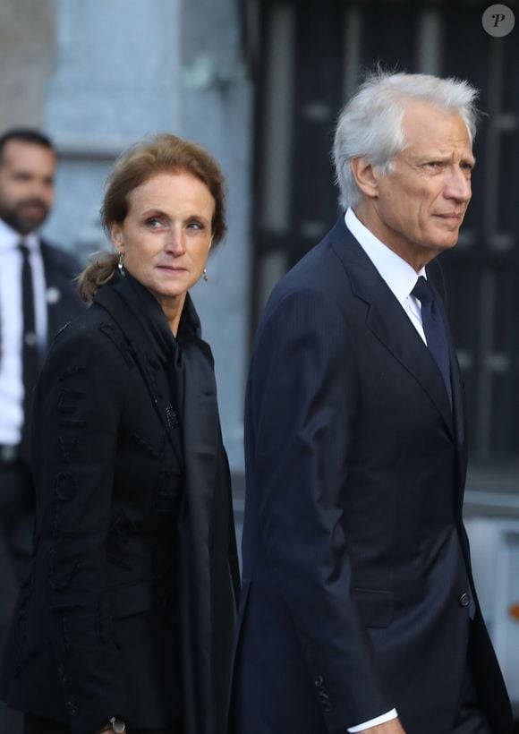 Marie-Laure Veibel et Dominique de Villepin - Arrivées en l'église Saint-Sulpice pour les obsèques de l’ancien président de la République Jacques Chirac à Paris. Un service solennel sera présidé par le président de la République. Le 30 septembre 2019
© Dominique Jacovides / Bestimage