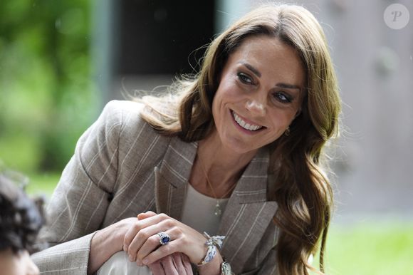 Catherine (Kate) Middleton, princesse de Galles, visite l'école maternelle Salvador Allende à Reggio Emilia (Italie), lors de son voyage consacré à la petite enfance, le 14 mai 2026.
© GOFF / Bestimage