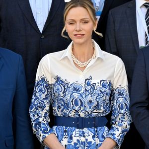 Le prince Albert II de Monaco et la princesse Charlene de Monaco ont ouvert la 17eme édition du Monaco Blue Initiative, (MBI), au Musée Océanographique de Monaco, le 27 mai 2026.© Bruno Bebert/Bestimage