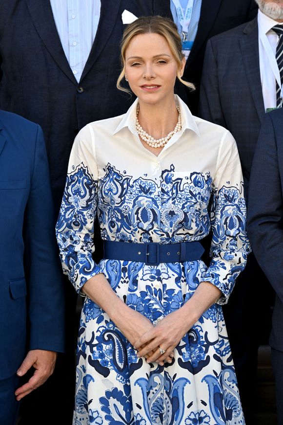 Le prince Albert II de Monaco et la princesse Charlene de Monaco ont ouvert la 17eme édition du Monaco Blue Initiative, (MBI), au Musée Océanographique de Monaco, le 27 mai 2026.© Bruno Bebert/Bestimage