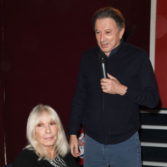 Exclusif - Michel Drucker et sa femme Dany Saval - Projections de deux séances exceptionnelles du film "Signé Furax" en hommage à Marc Simenon au cinéma Mac Mahon à Paris le 27 octobre 2019. © Coadic Guirec/Bestimage