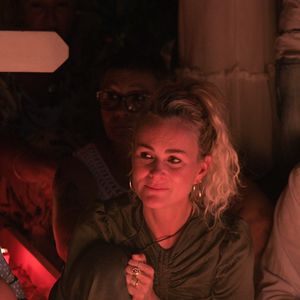 Laeticia Hallyday et sa fille Joy, Philippe Stouvenot - Pour le deuxième anniversaire de la mort de Johnny, Laeticia Hallyday et ses filles Jade et Joy se recueillent sur sa tombe au cimetière de Lorient à Saint-Barthélémy  le 5 décembre 2019. (Agence / Bestimage).