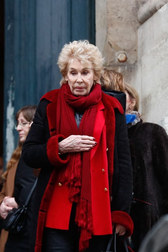 Nicole Sonneville - Sorties des obsèques de Niels Arestrup à l'Église Saint-Roch à Paris. Le 10 décembre 2024
© Christophe Clovis / Bestimage