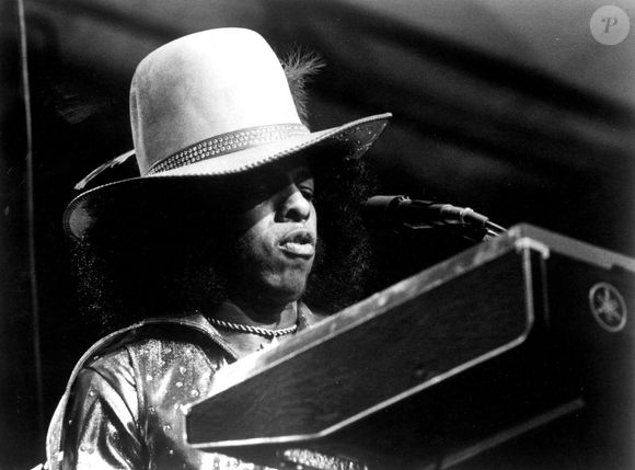 Après une carrière exceptionnelle, Sly Stone avait sombré dans les drogues dures.

Sly Stone en concert le 23 août 1973, à New York.

Photo : Everett / Abaca Press