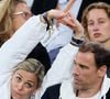 Laure Boulleau et Bruno Cheyrou dans les tribunes lors des Internationaux de France de Tennis de Roland Garros 2025, à Paris, France, le 28 mai 2025. © Jacovides-Moreau/Bestimage