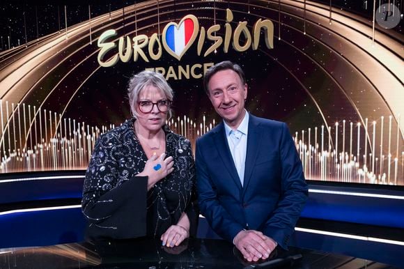 Laurence Boccolini et Stéphane Bern - Enregistrement de l'émission "Eurovision, c'est vous qui décidez", diffusée le 5 mars sur France 2
© Cyril Moreau / Bestimage