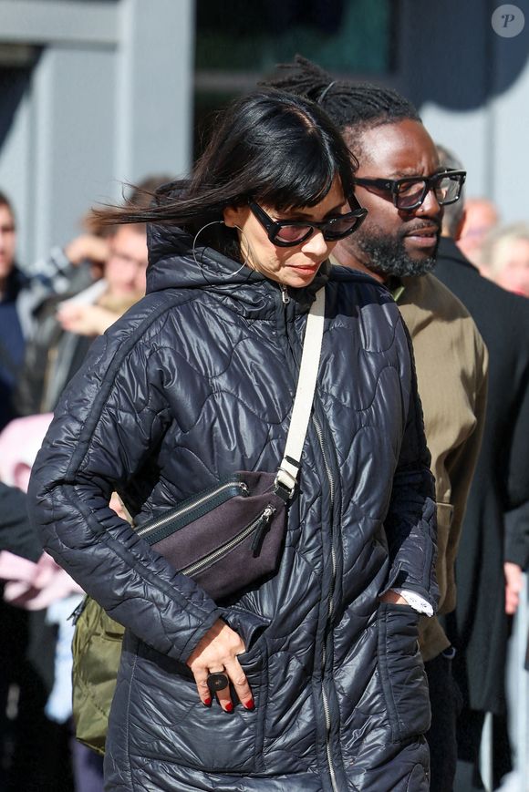 Mathilda May et son mari Sly Johnson - Obsèques de Michel Blanc en l'église Saint-Eustache à Paris, le 10 octobre 2024. © Moreau / Jacovides / Bestimage