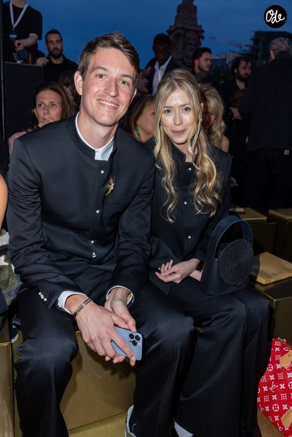 Alexandre Arnault et Geraldine Guyot - Front Row du défilé de mode masculine prêt à porter printemps/été 2024 de la maison Louis Vuitton à Paris le 20 juin 2023. © Olivier Borde / Bertrand Rindoff / Bestimage