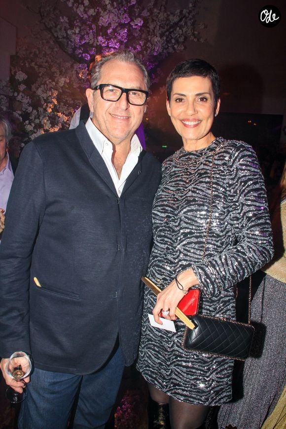 Cristina Cordula et son mari Frédéric Cassin pendant la soirée "Kenzo Takada's Birthday Night" pour fêter les 80 ans de Kenzo Takada au Pavillon Ledoyen à Paris, France, le 28 février 2019. © Philippe Baldini/Bestimage