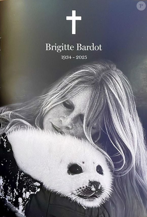 Livret de funérailles des obsèques de Brigitte Bardot en l'église Paroissiale Notre-Dame-de-l'Assomption de Saint-Tropez, France, le 7 janvier 2026. © Bestimage