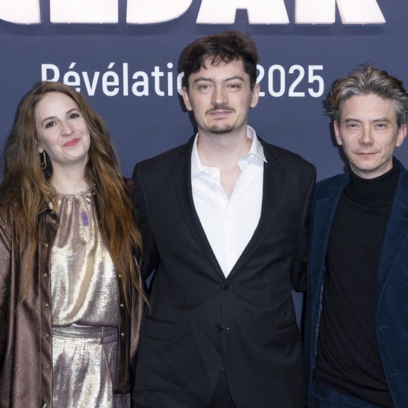 Anne-Sophie Bailly, Charles Peccia Galletto et  Swann Arlaud - Photocall de la soirée "Cesar Révélations 2025" au Trianon à Paris le 20 janvier 2025.

© Olivier Borde / Bestimage