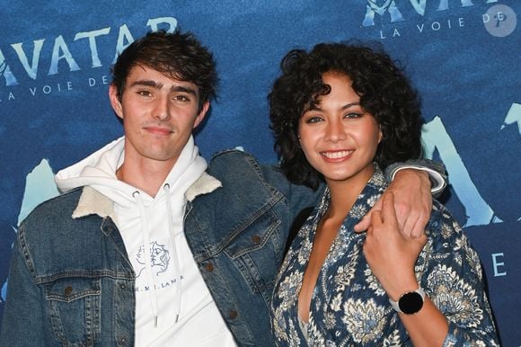 Vaimalama Chaves (Miss France 2019) et son compagnon Nicolas Fleury à la première du film "Avatar: La Voie de l'Eau" au cinéma Le Grand Rex à Paris, le 13 décembre 2022.
© Guirec Coadic/Bestimage