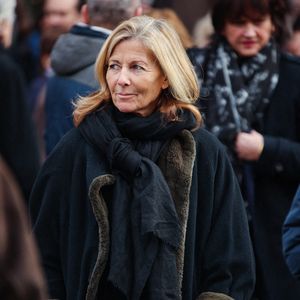 Claire Chazal lors de la messe d'enterrement de Philippe Tesson à l'église Saint Germain des Prés à Paris, France, le 10 février 2023.  Photo by Nasser Berzane/ABACAPRESS.COM