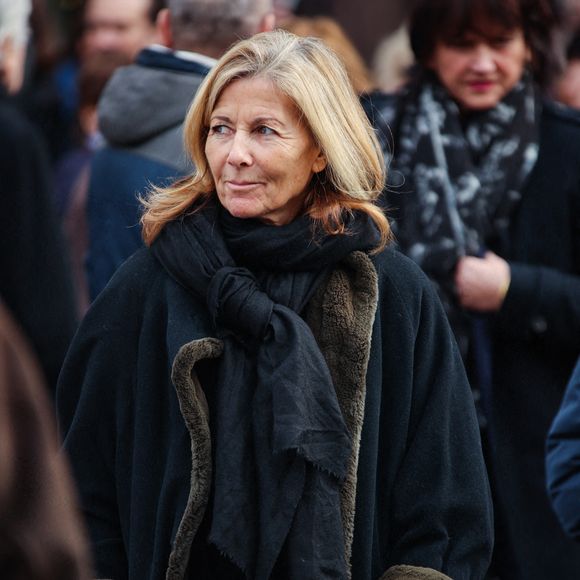 Claire Chazal lors de la messe d'enterrement de Philippe Tesson à l'église Saint Germain des Prés à Paris, France, le 10 février 2023.  Photo by Nasser Berzane/ABACAPRESS.COM