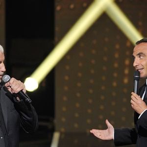 Bernard Lavilliers et Nikos Aliagas au Zénith in Paris, en 2014. ©Bestimage