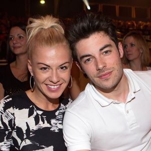 Exclusif - Katrina Patchett et Valentin D'Hoore (Koh Lanta) - People au concert de Patrick Bruel au Zénith de Paris, le samedi 29 mars 2014. © CYRIL MOREAU / BESTIMAGE