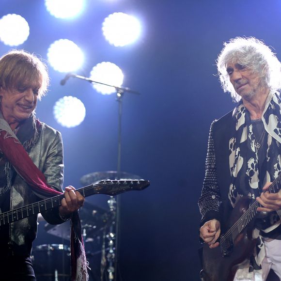 Concert des "Insus" à Bordeaux, retour du groupe "Téléphone" sur scène avec Jean-Louis Aubert, Louis Bertignac, et Richard Kolinka à Bordeaux le 18 mai 2016. © Patrick Bernard-Quentin Salinier / Bestimage