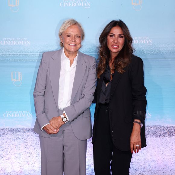 Muriel Robin et Nathalie Benoin - Tapis rouge lors de la 7ème édition du festival Cinéroman à Nice le 1er Octobre 2025. © Bebert-Jacovides/Bestimage