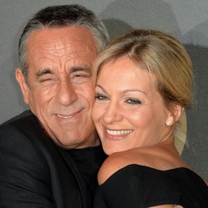 Thierry Ardisson et sa femme  Audrey Crespo-Mara - Soirée des 30 ans de Canal + au Palais de Tokyo à Paris le 4 novembre 2014.