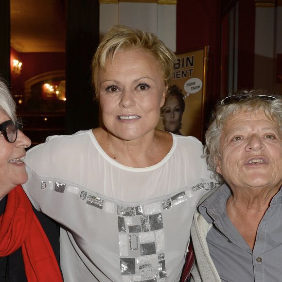 Catherine Lara, Muriel Robin et Josee Dayan - Generale du spectacle de Muriel Robin "Robin Revient Tsoin Tsoin" au Theatre de la porte Saint-Martin a Paris, le 23 septembre 2013. AGENCE / BESTIMAGE