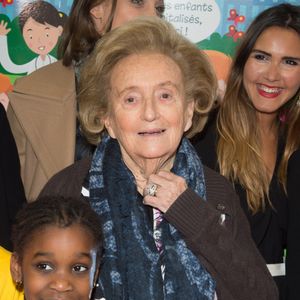 Bernadette Chirac (présidente de la Fondation Hôpitaux de Paris-Hôpitaux de France) - Lancement de la 27ème édition de l'Opération Pièces Jaunes au centre hospitalier (hôpital Delafontaine) de Saint-Denis, le 6 janvier 2016. AGENCE / BESTIMAGE