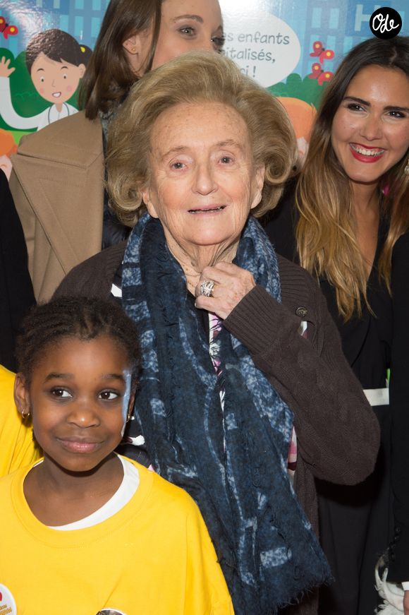 Bernadette Chirac (présidente de la Fondation Hôpitaux de Paris-Hôpitaux de France) - Lancement de la 27ème édition de l'Opération Pièces Jaunes au centre hospitalier (hôpital Delafontaine) de Saint-Denis, le 6 janvier 2016. AGENCE / BESTIMAGE