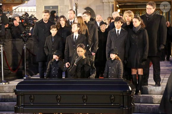 Atmosphère lors des funérailles de l'agent d'artistes canadien René Angelil, le mari de la chanteuse Céline Dion, qui ont eu lieu à la basilique Notre-Dame (où le couple s'est marié en 1994), à Montréal, au Canada, le 22 janvier 2016. Photo by Robin Psaila-Papixs Press/ABACAPRESS.COM