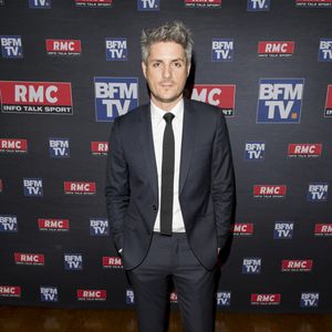 Jean-Baptiste Boursier - Conférence de presse pour la présentation de la "Dream Team" RMC et BFMTV pour la Coupe du monde de football 2018 en Russie (du 14 juin au 15 juillet) au Pavillon Wagram à Paris, France, le 11 avril 2018. © Pierre Perusseau/Bestimage