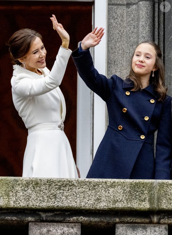 La reine Mary de Danemark, la princesse Josephine de Danemark - Abdication de la reine Margrethe II de Danemark et intronisation du roi Frederik X au palais Christiansborg à Copenhague, Danemark le 14 Janvier 2024.@Dana Press / Bestimage