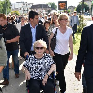 Inauguration de la rue Jacques et Bernadette Chirac, par la femme de l'ancien président de la République, Bernadette Chirac (en fauteuil roulant) et sa fille Claude, à Brive-la-Gaillarde. Le 8 juin 2018 @AGENCE / BESTIMAGE