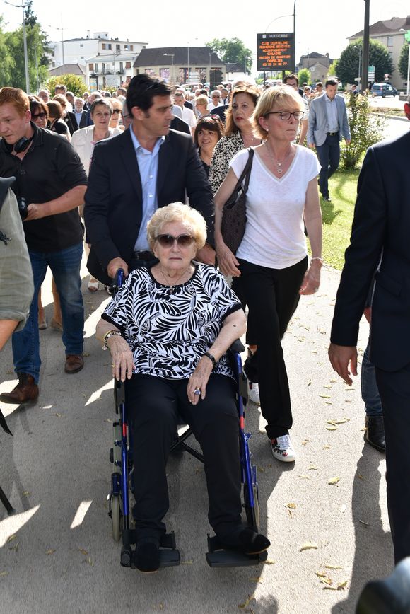 Inauguration de la rue Jacques et Bernadette Chirac, par la femme de l'ancien président de la République, Bernadette Chirac (en fauteuil roulant) et sa fille Claude, à Brive-la-Gaillarde. Le 8 juin 2018 @AGENCE / BESTIMAGE