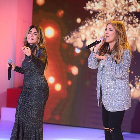 Exclusif - Julie Zenatti et Hélène Ségara - Enregistrement de l'émission Vivement dimanche au studio Rive gauche présentée par Michel Drucker le 12 novembre 2025 pour une diffusion sur France 3 le 21 décembre. © Guillaume Gaffiot/Bestimage