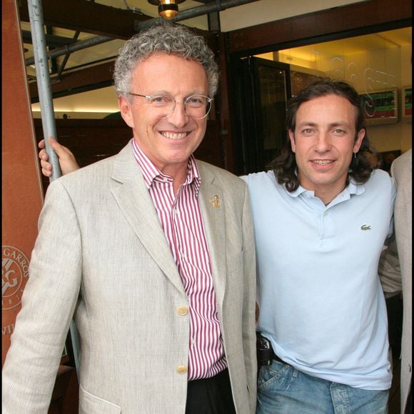 Nelson Monfort et Philippe Candeloro - Roland Garros 2007. RINDOFF-MACAULT / BESTIMAGE