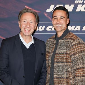 Stéphane Bern et son compagnon Yori Bailleres - Avant-première du film "L'Homme qui rétrécit" au cinéma le Grand Rex à Paris le 6 octobre 2025. © Coadic Guirec/Bestimage