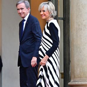 Bernard Arnault, Pdg de LVMH et sa femme Hélène Mercier - Arrivées des personnalités au dîner d'État en l'honneur du président brésilien et de sa femme au palais présidentiel de l'Élysée à Paris le 5 juin 2025.

© Christian Liewig / Bestimage
