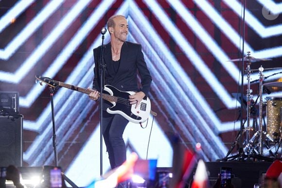 Exclusif - Calogero - Enregistrement de l'émission "Tous avec les bleus, le concert événement", diffusée en direct sur TF1 le 12 octobre 2023, au Village Rugby, place de la Concorde, à Paris
© Cyril Moreau-Veeren / Bestimage