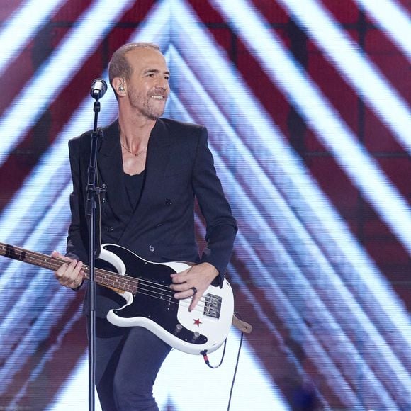 Exclusif - Calogero - Enregistrement de l'émission "Tous avec les bleus, le concert événement", diffusée en direct sur TF1 le 12 octobre 2023, au Village Rugby, place de la Concorde, à Paris
© Cyril Moreau-Veeren / Bestimage