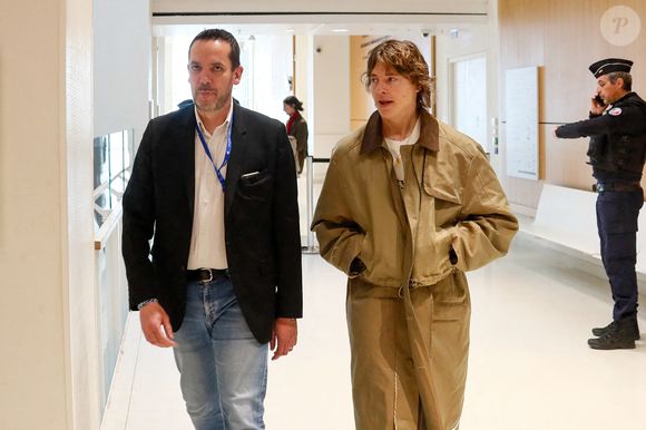 Exclusif - PierreSarkozy - Dernier jour du procès du financement libyen de Sarkozy: ses avocats de l’ancien président vont plaider la relaxe, au tribunal de Paris, France, le 8 avril 2025. © Pierre Perusseau/Bestimage