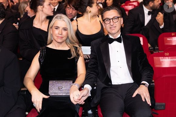 Maxime Saada et sa femme Sylvie - Cérémonie de la 50ème édition de la cérémonie des César à l'Olympia à Paris, France, le 28 février 2025 © Dominique Jacovides - Olivier Borde / Bestimage